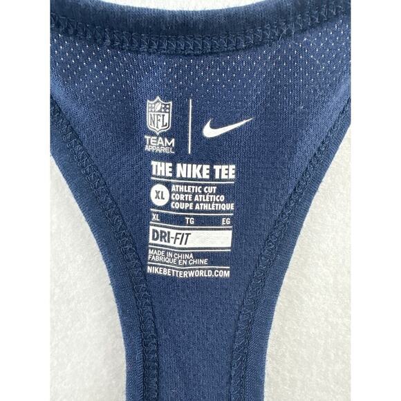 XL blue and white Nike Seattle Seahawks razorback tank top - Picture 2 of 6